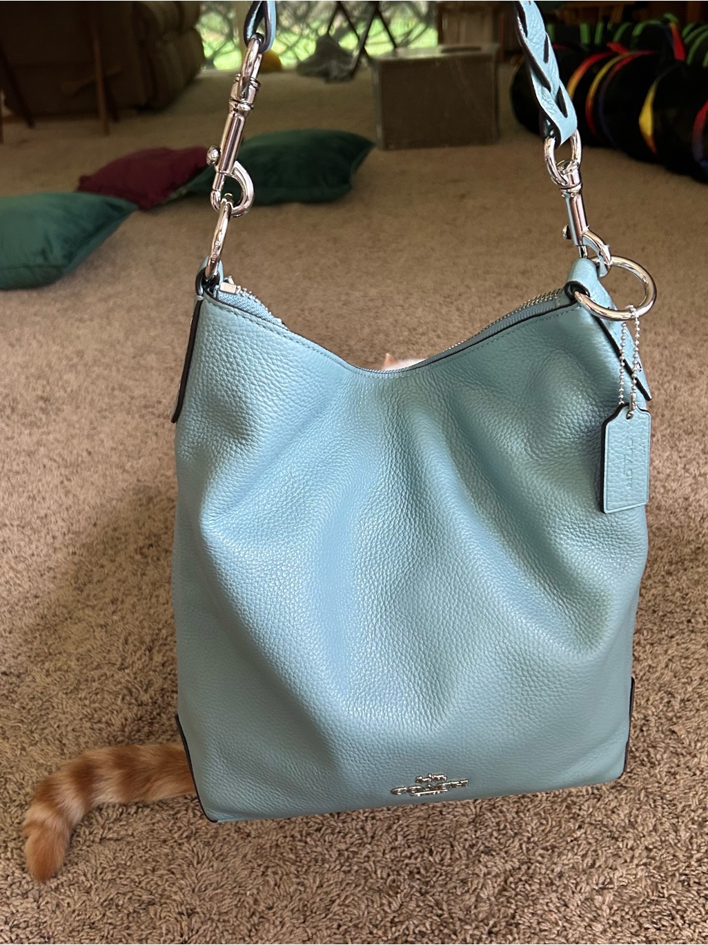 Coach Pebbled Leather Abby Duffel